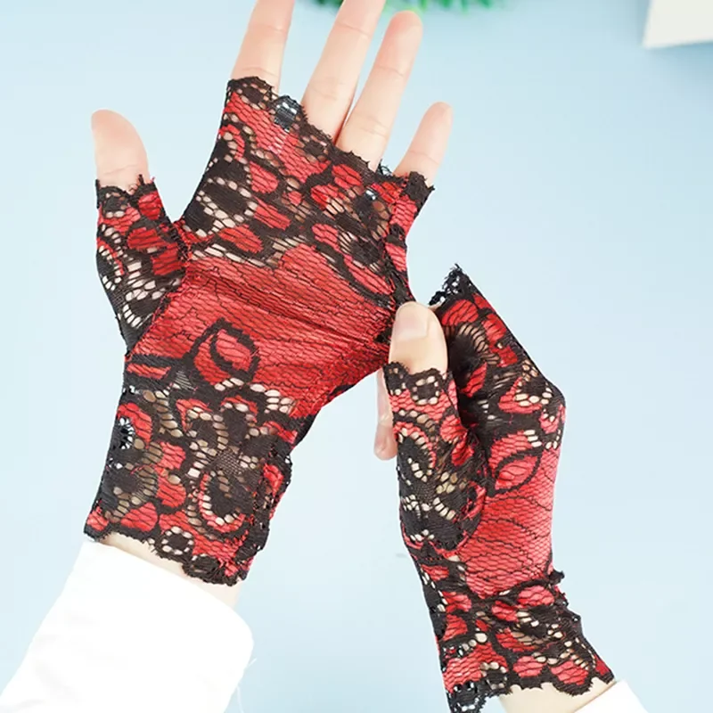 Fashion Sexy Gloves Summer Female Half Finger Sunscreen Short Lace Gloves Flower Pattern Fingerless Women Driving Gloves Mittens
Fashion Sexy Gloves Summer Female Half Finger Sunscreen Short Lace Gloves Flower Pattern Fingerless Women Driving Gloves Mittens