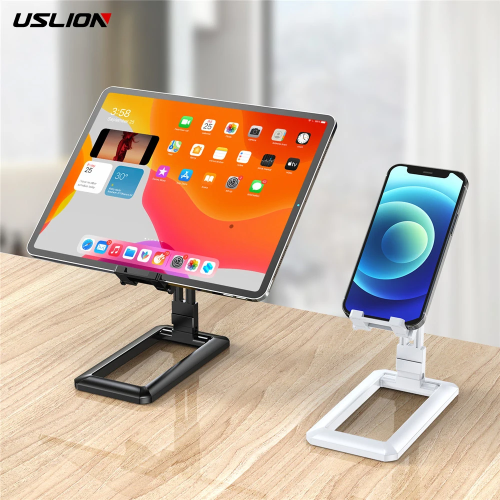 USLION Настольный держатель для телефона подставка iPhone 12 Xiaomi Redmi note 10 pro крепление