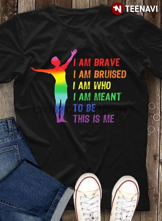 Мужская футболка Ruby Rose ЛГБТ I Am Brave brutered Who предназначено для быть женскими и