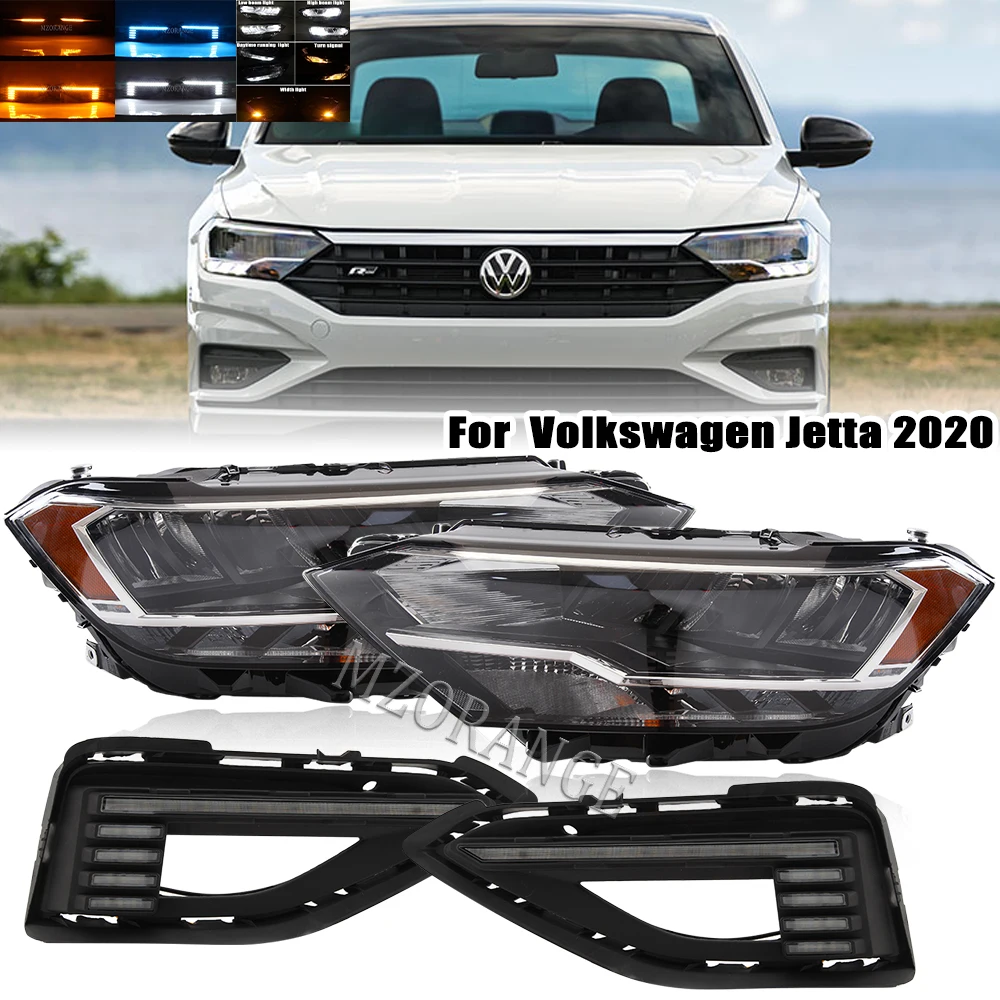 Дневные ходовые огни с фарами для Volkswagen Jetta 2019 2020 2021 17A941035E 17A941036E автомобильные