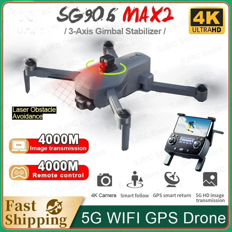 HJ SG906 MAX2 Drone SG906 Max3 5G GPS 3-Axis Gimbal Laser Obstacle Avoidance RC Quadcopter4K Professional HD Camera FPV DronToy
HJ SG906 MAX2 Drone SG906 Max3 5G GPS 3-Axis Gimbal Laser Obstacle Avoidance RC Quadcopter4K Professional HD Camera FPV DronToy