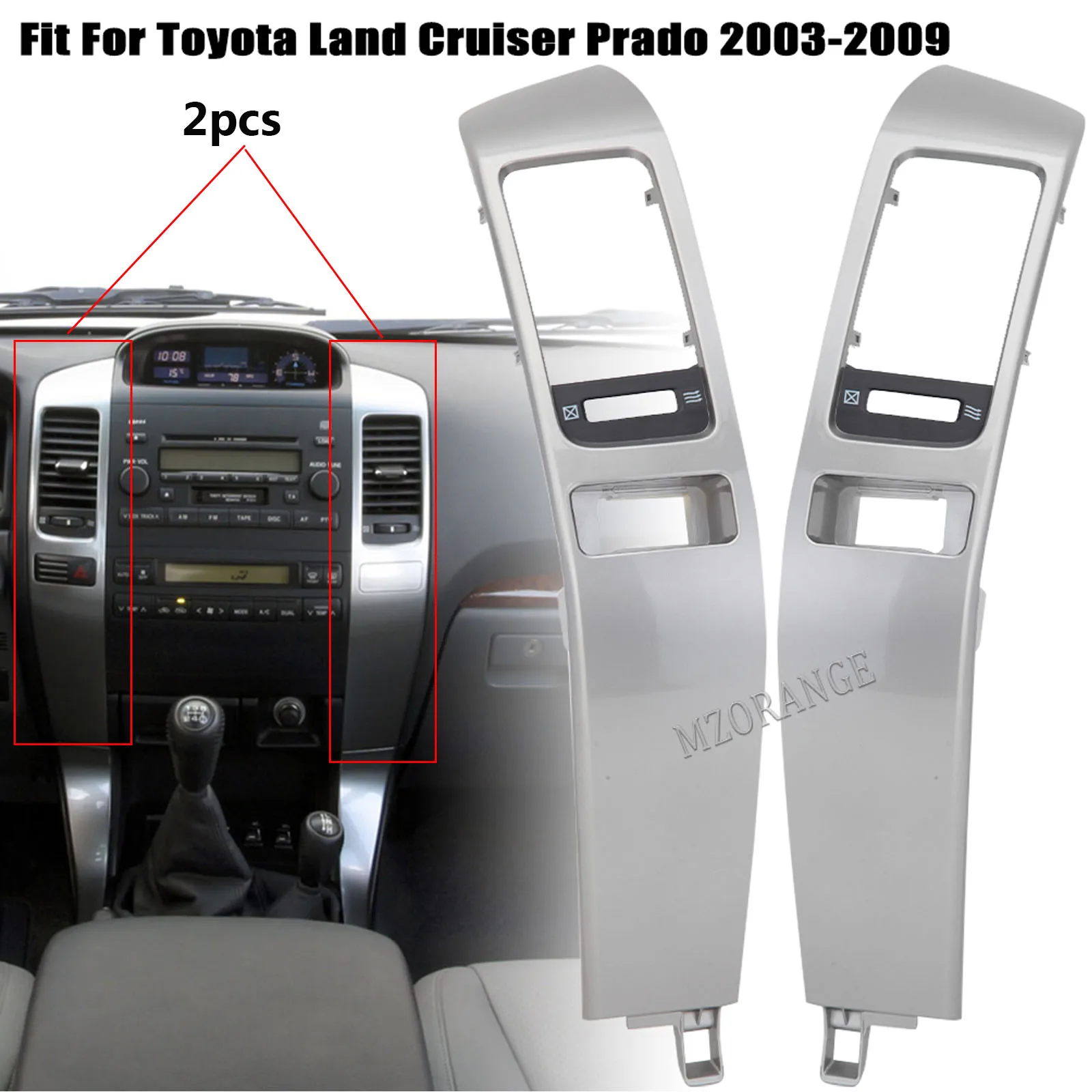 Автомобильная рама для выпускного отверстия кондиционера для Lexus GX470 2003-2009 для Toyota Land Cruiser Prado 120 03-09 A/C панель вентиляционных отверстий 1 пара 
Автомобильная рама для выпускного отверстия кондиционера для Lexus GX470 2003-2009 для Toyota Land Cruiser Prado 120 03-09 A/C панель вентиляционных отверстий 1 пара