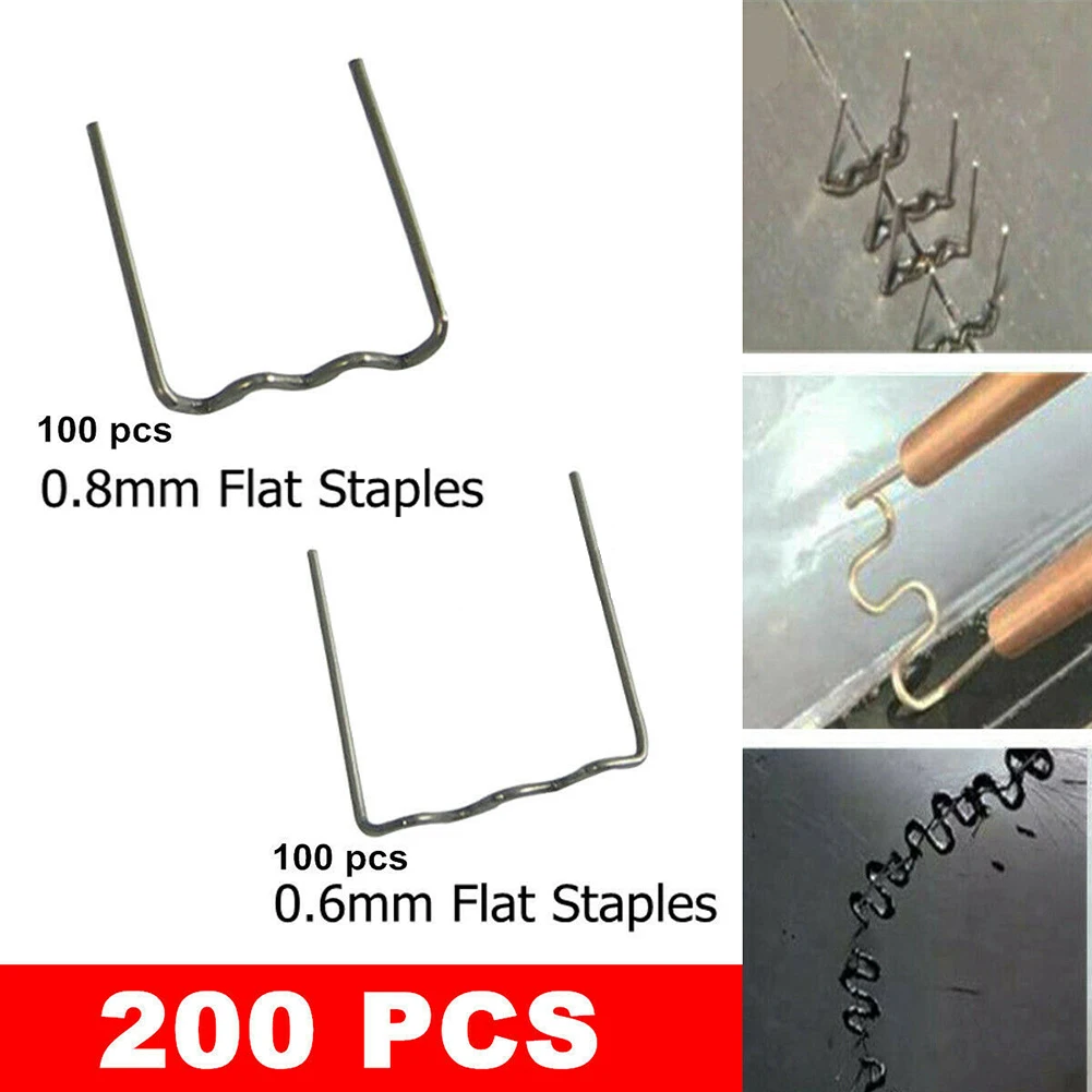200pcs 0.6/0.8mm Hot Stapler Flat Staples For Plastic Welder/Car Bumper Repair Soldering Tools 200*Welding Staples dremel
200pcs 0.6/0.8mm Hot Stapler Flat Staples For Plastic Welder/Car Bumper Repair Soldering Tools 200*Welding Staples dremel