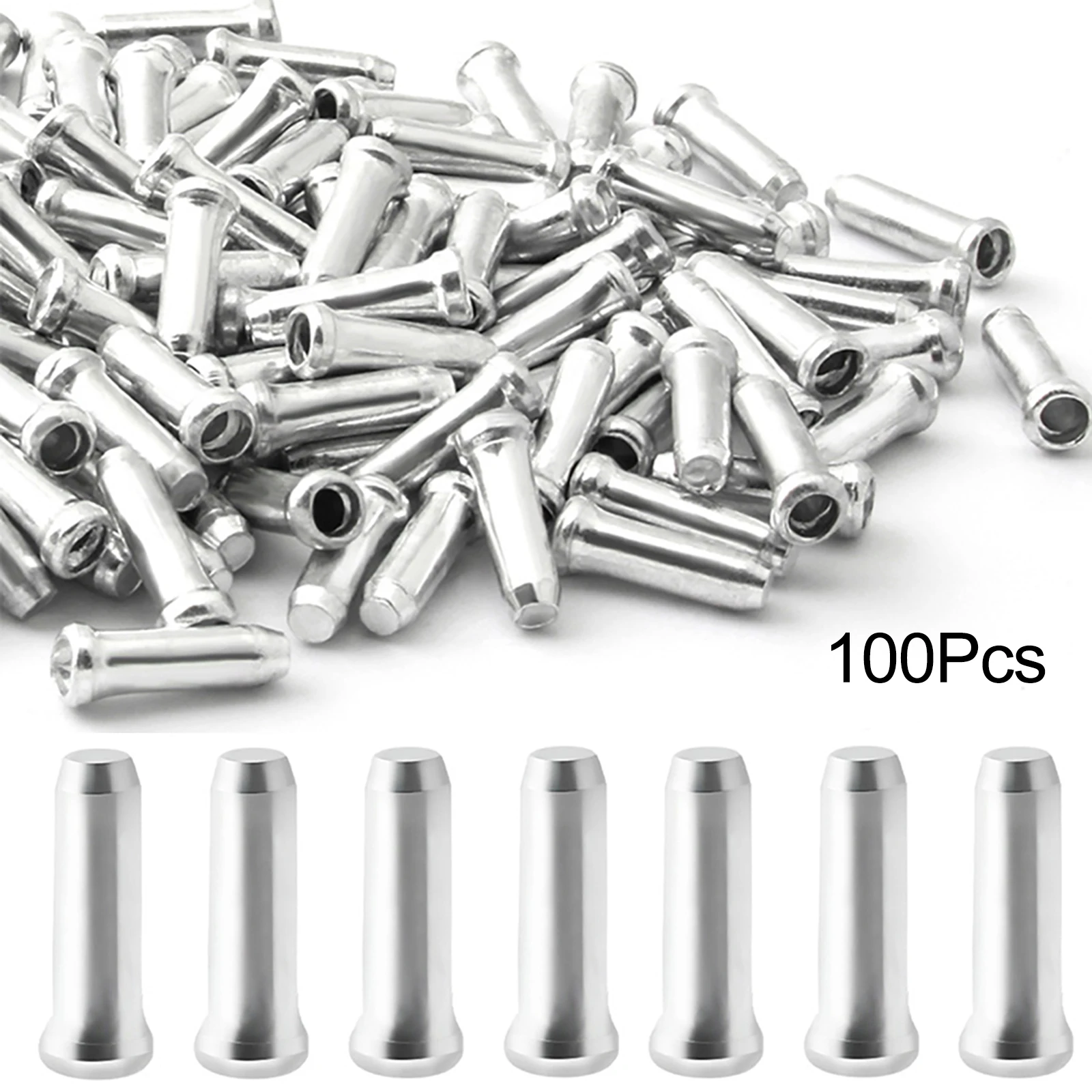 100Pcs Bicycle Cable Tail Cap Variable Speed Brake Cable Core Inner Line Sleeve Aluminum Alloy Bike Cable Cap Cycling Accessorie
100Pcs Bicycle Cable Tail Cap Variable Speed Brake Cable Core Inner Line Sleeve Aluminum Alloy Bike Cable Cap Cycling Accessorie
