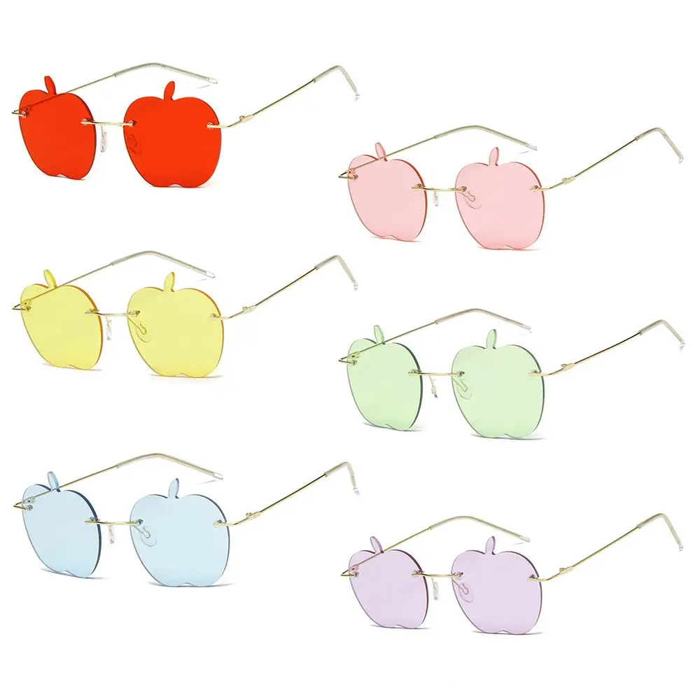 Cute Women Transparent Trendy UV400 Protection Eyewear apple Shaped Sunglasses Rimless Sunglasses
Cute Women Transparent Trendy UV400 Protection Eyewear apple Shaped Sunglasses Rimless Sunglasses