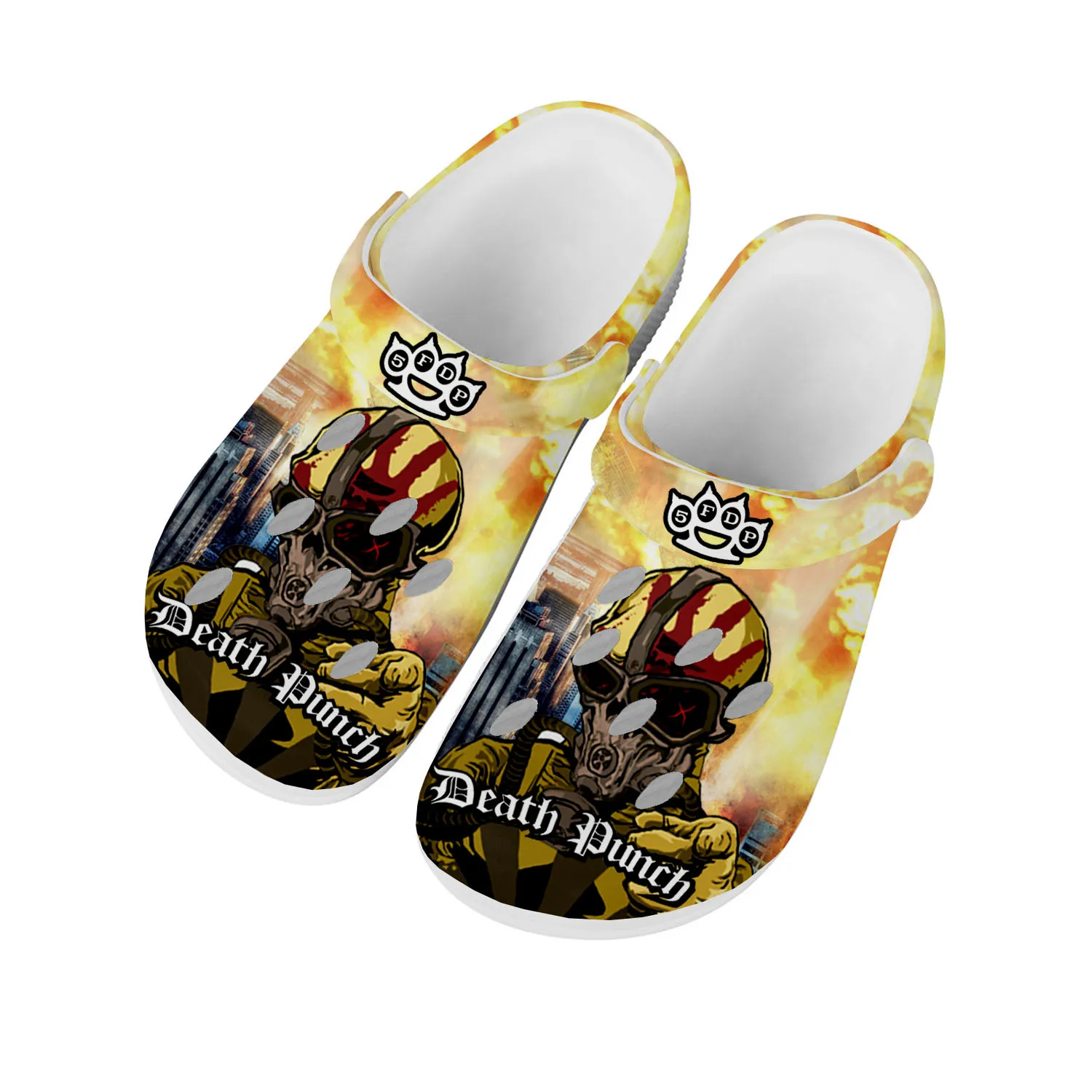 

Five Finger Death Punch Pop Home Clogs Custom Water Shoes Mens Womens Teenager Shoe Garden Clog Breathable Beach Hole Slippers