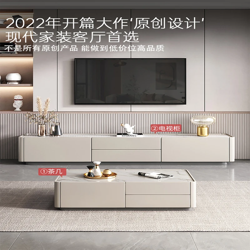4Luxury TV Cabinet Modern Minimalist Living Room Household Floor Cabinet Nordic Rock Board Coffee Table Cabinet Combination
4Luxury TV Cabinet Modern Minimalist Living Room Household Floor Cabinet Nordic Rock Board Coffee Table Cabinet Combination