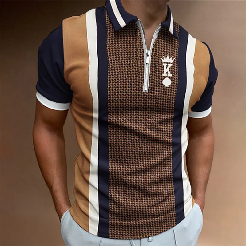 New Men's Business Casual T-shirt Short-sleeved Printing Slim Zipper Sport Lapel Pullover T Shirt M-5XL
New Men's Business Casual T-shirt Short-sleeved Printing Slim Zipper Sport Lapel Pullover T Shirt M-5XL