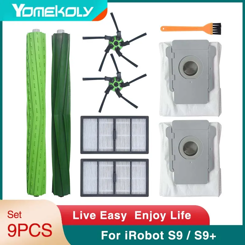 For IRobot Roombo S9 / S9+ Rolling Brush Edge Rag Mop Dust Bag HEPA-Filter Cleaner Vacuum Robot Accessories Appliances Parts
For IRobot Roombo S9 / S9+ Rolling Brush Edge Rag Mop Dust Bag HEPA-Filter Cleaner Vacuum Robot Accessories Appliances Parts