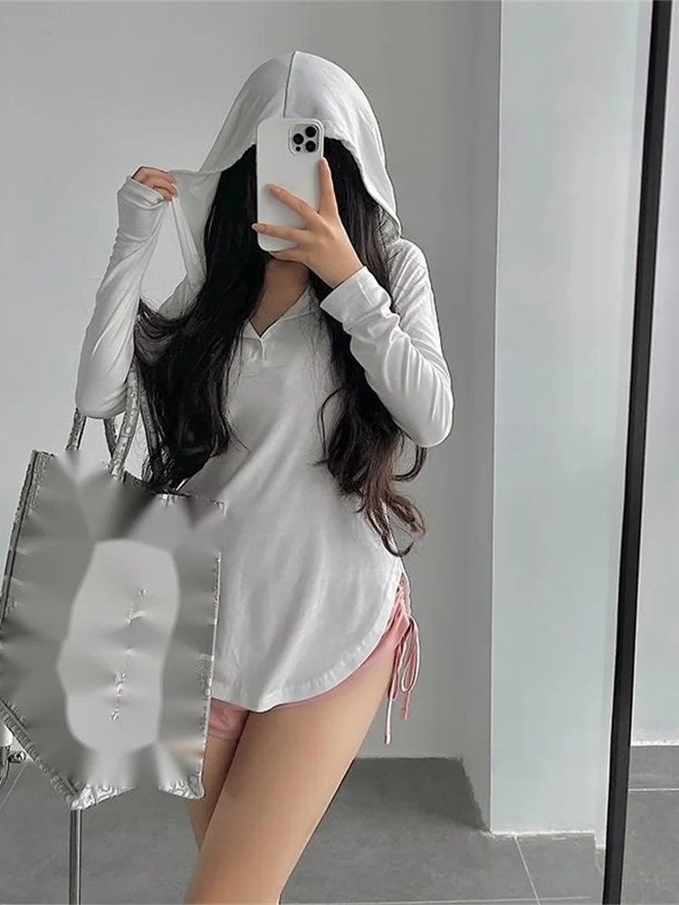 Толстовка женская с капюшоном и длинным рукавом, на шнуровке
Толстовка женская с капюшоном и длинным рукавом, на шнуровке