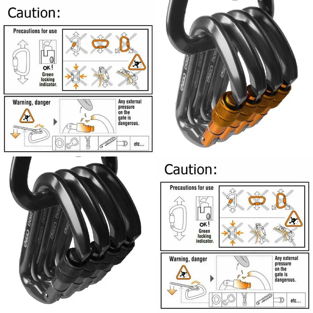 New Gray Aluminum Carabiner D-Ring with Screwgate Clip, Screw Packed for Mountaineering, Hiking and Camping, Locking Climbing Ho
New Gray Aluminum Carabiner D-Ring with Screwgate Clip, Screw Packed for Mountaineering, Hiking and Camping, Locking Climbing Ho