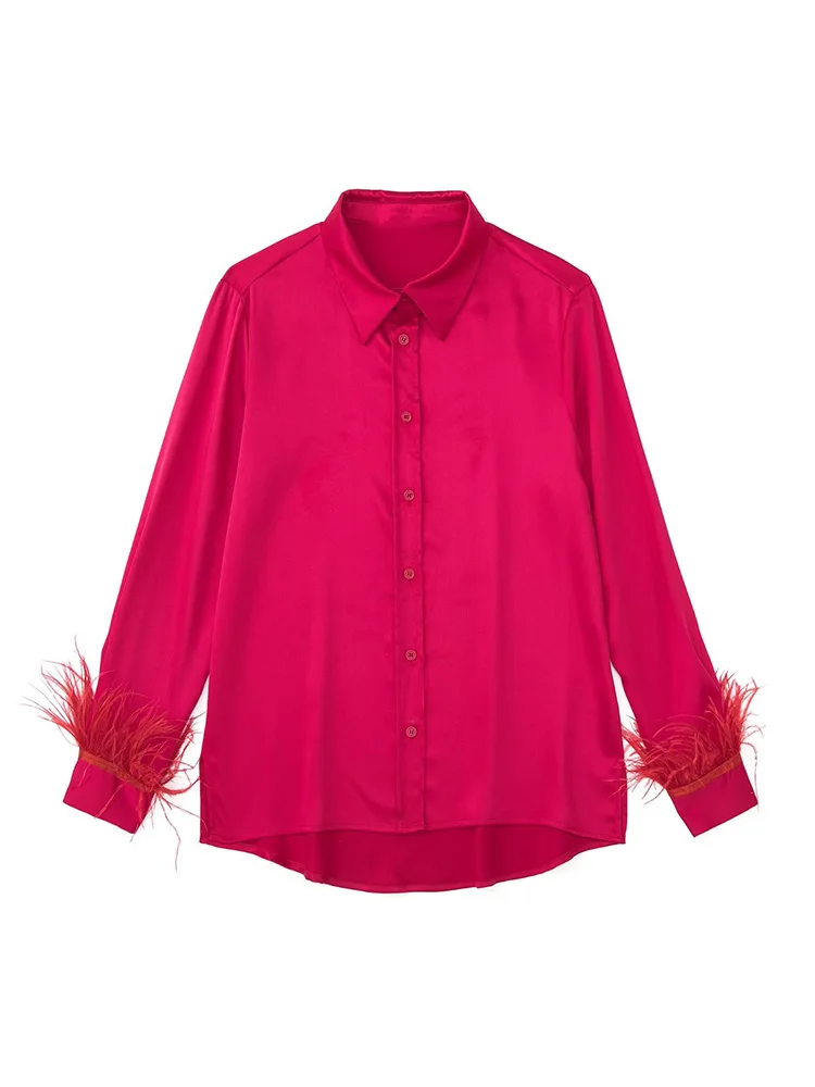 BM&MD&ZA 2492155 Women 2022 New Fashion feather decoration Silk Satin Texture Blouses Vintage Female Shirts Chic Tops 2492/155
BM&MD&ZA 2492155 Women 2022 New Fashion feather decoration Silk Satin Texture Blouses Vintage Female Shirts Chic Tops 2492/155