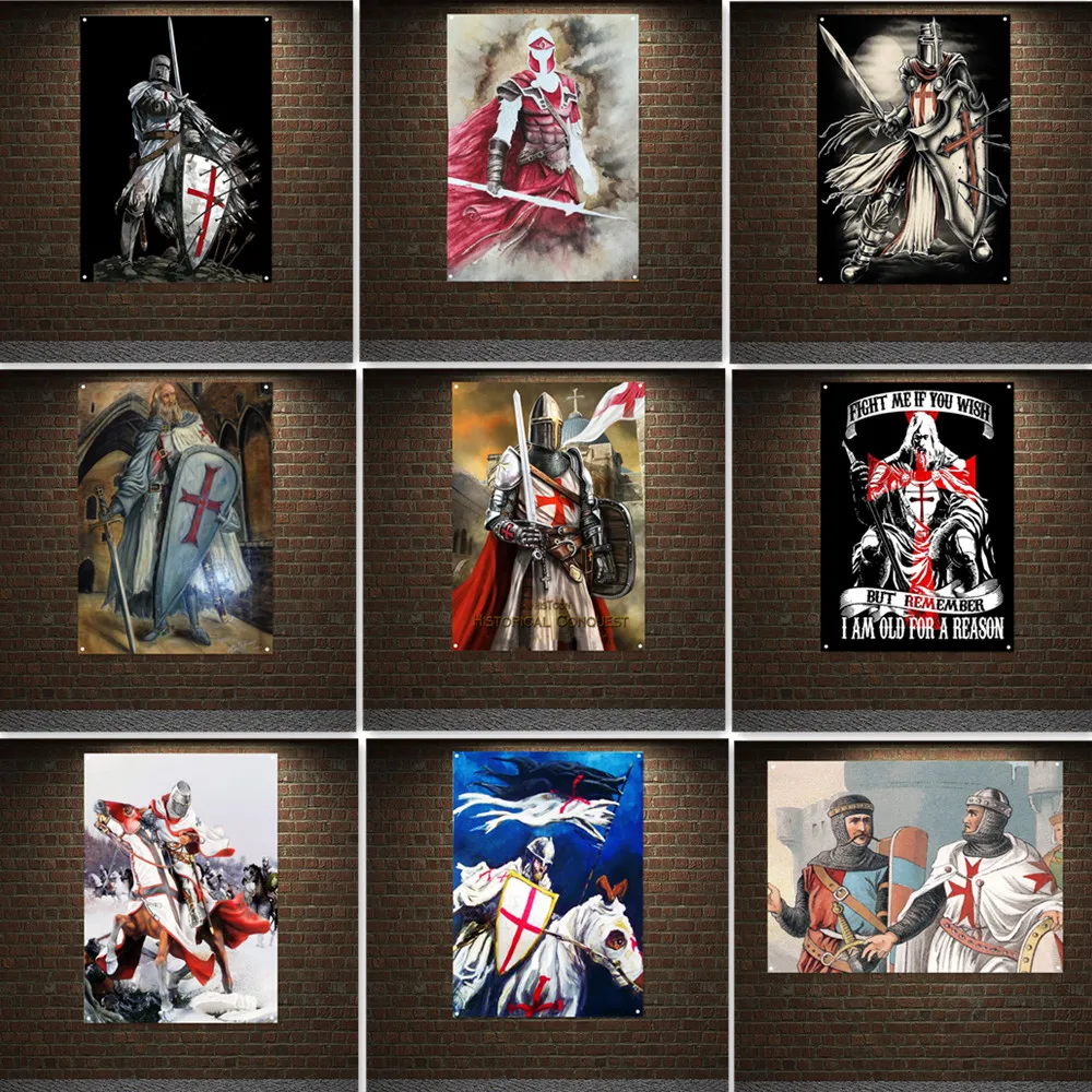 Vintage Knights Templar Art Posters Wall Hanging Flag Medieval Armor Warrior Crusader Banner Wall Painting Home Decor Sticker
Vintage Knights Templar Art Posters Wall Hanging Flag Medieval Armor Warrior Crusader Banner Wall Painting Home Decor Sticker