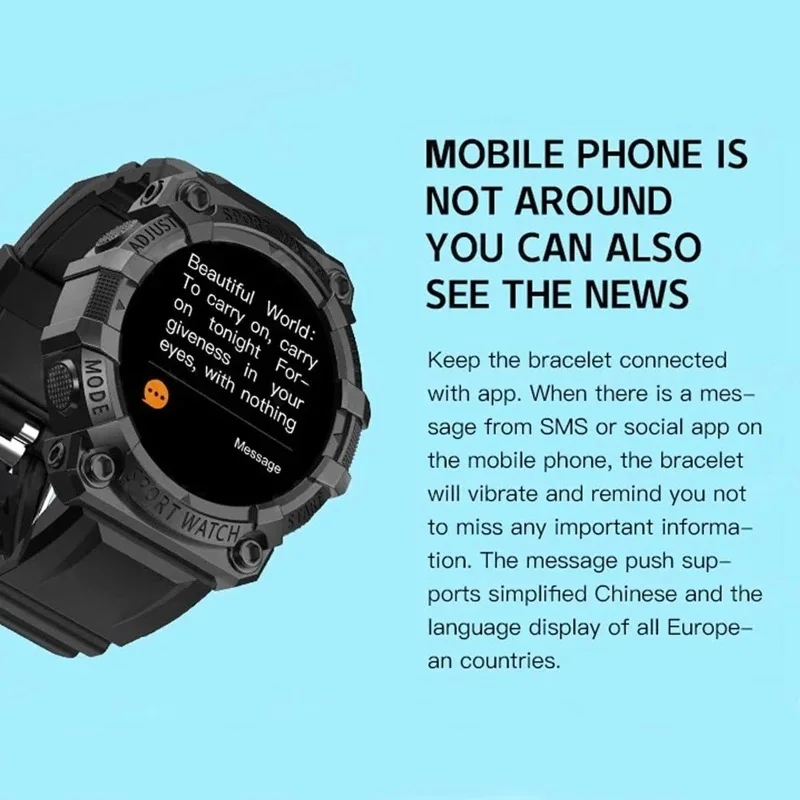 Smart watch Men's watch color screen monitoring heart rate and blood pressure health wear watch black
Smart watch Men's watch color screen monitoring heart rate and blood pressure health wear watch black