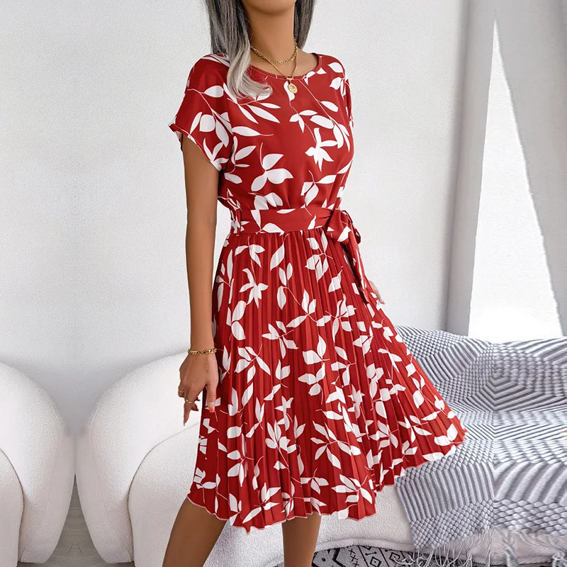 Fashion Floral Pleated A Line Long Dress Women Spring Summer Short Sleeve High Waist Chic Dress
Fashion Floral Pleated A Line Long Dress Women Spring Summer Short Sleeve High Waist Chic Dress