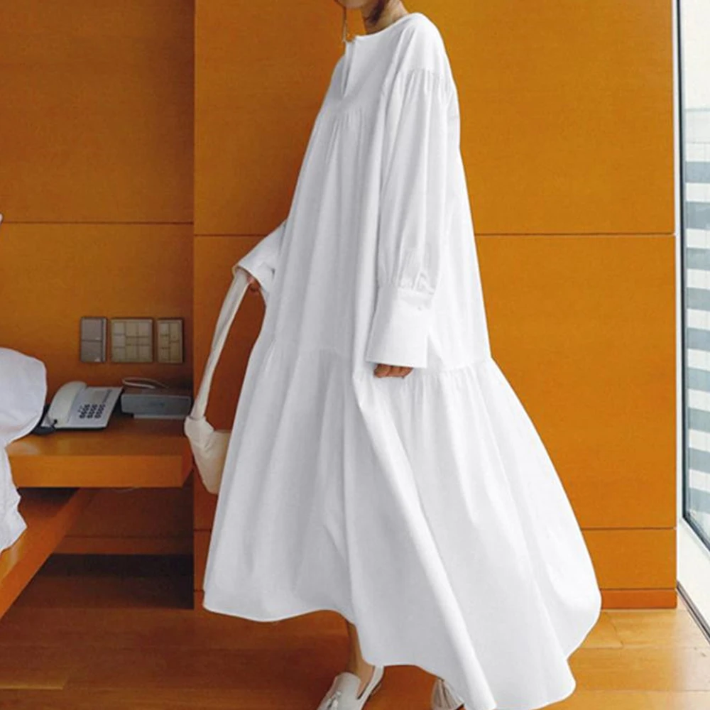 Женское плиссированное платье, белое повседневное однотонное платье составного кроя с длинным рукавом и круглым вырезом, весна 2022
Женское плиссированное платье, белое повседневное однотонное платье составного кроя с длинным рукавом и круглым вырезом, весна 2022