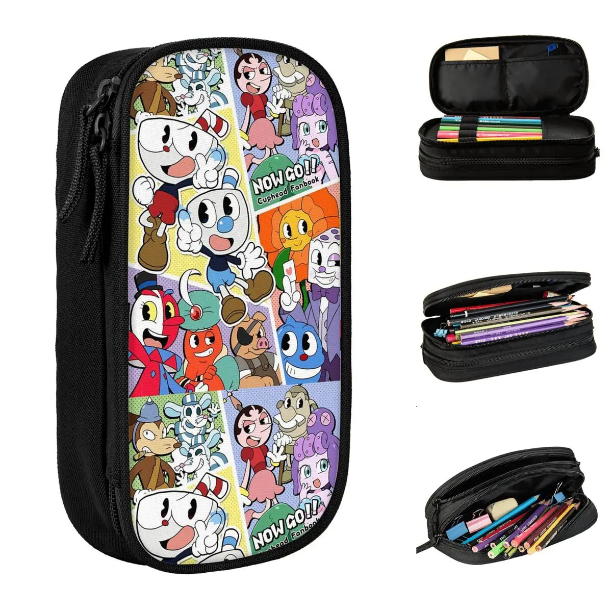 Cuphead Game Pencil Cases Pen Holder Bags Student Large Storage Students School Gifts Pencil Box 
Cuphead Game Pencil Cases Pen Holder Bags Student Large Storage Students School Gifts Pencil Box