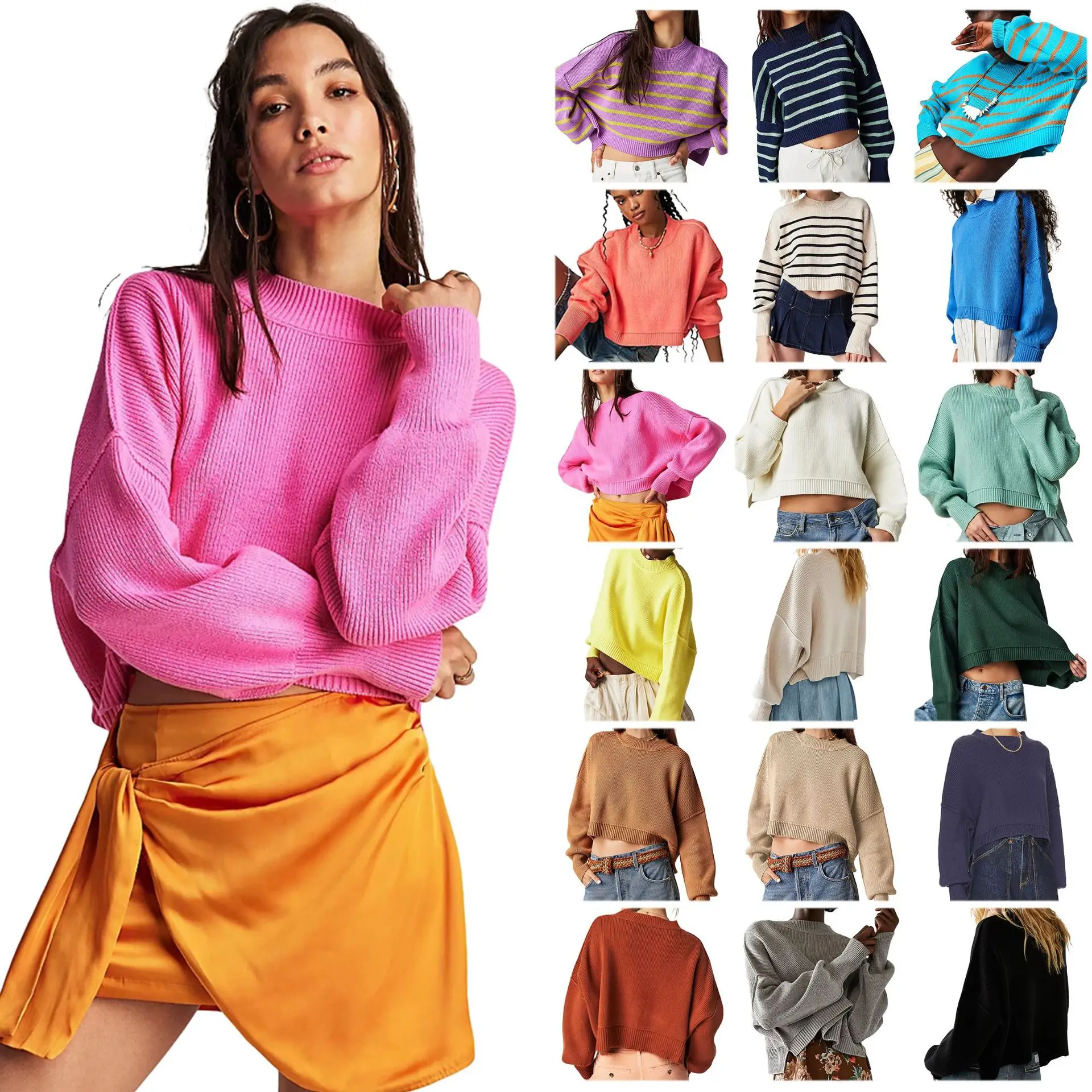 2023 Autumn/Winter New Fashion Round Neck Sweater Women Solid Color Loose Pullover Knit Sweater
2023 Autumn/Winter New Fashion Round Neck Sweater Women Solid Color Loose Pullover Knit Sweater