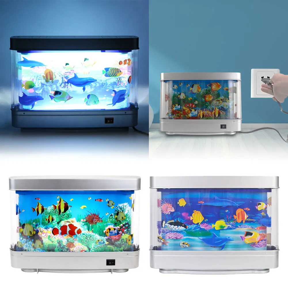Led Fish Tank Lamp Sea View Fish Creative Simulation Aquarium Underwater World Landscape Lamp for Living Room Decoration 
Led Fish Tank Lamp Sea View Fish Creative Simulation Aquarium Underwater World Landscape Lamp for Living Room Decoration