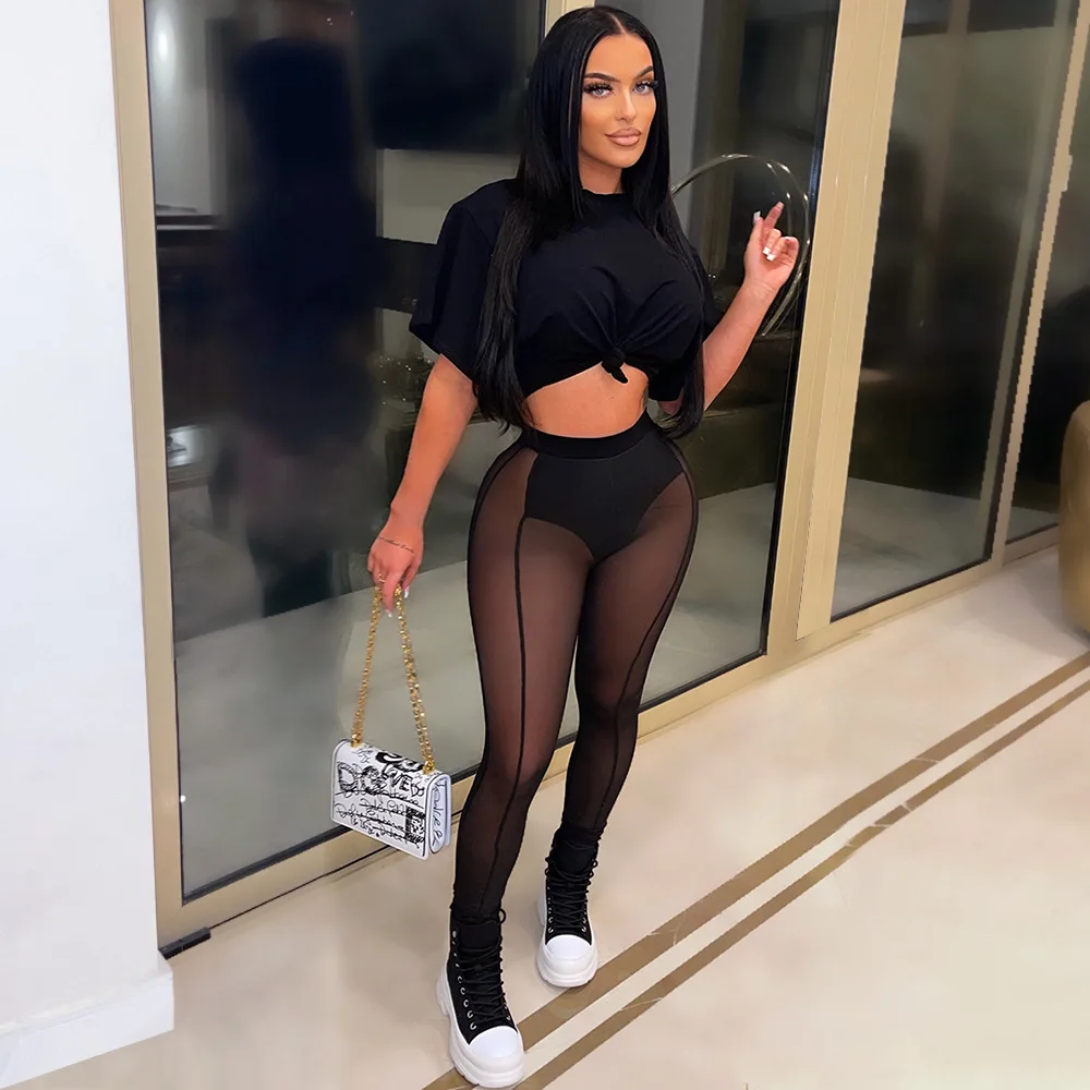 2 Piece Sets Women Sexy Outfits 2022 Summer Short Sleeve T-Shirt Crop Top Sheer Mesh Pants Leggings Night Club Clothing
2 Piece Sets Women Sexy Outfits 2022 Summer Short Sleeve T-Shirt Crop Top Sheer Mesh Pants Leggings Night Club Clothing