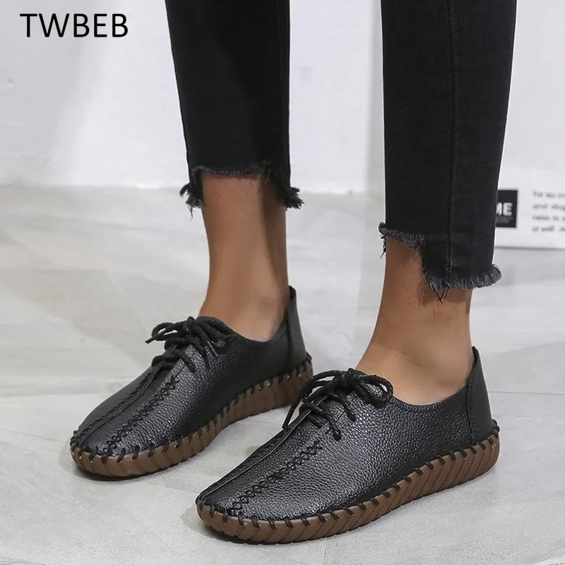Women Flats Leather Shoes Woman Moccasins Comfortable Lace-up Handmade White Summer Sneakers Ballet Ladies Shoes
Women Flats Leather Shoes Woman Moccasins Comfortable Lace-up Handmade White Summer Sneakers Ballet Ladies Shoes