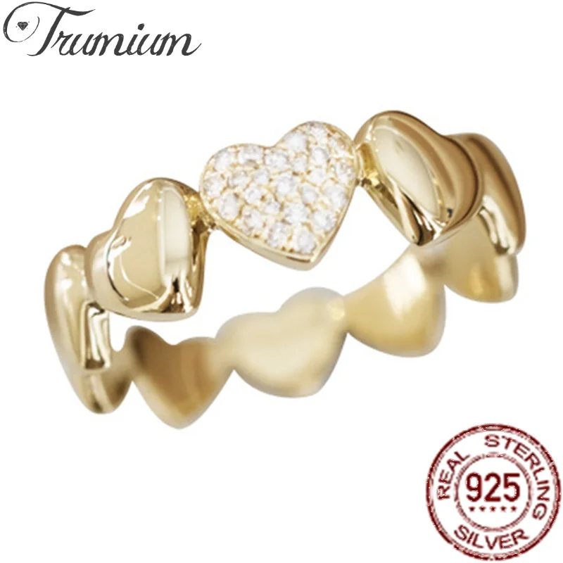 Trumium 925 Sterling Silver Heart Gold Plated Rings For Women Propose Engagement Wedding Ring Vintage Jewelry Anillos Gift
Trumium 925 Sterling Silver Heart Gold Plated Rings For Women Propose Engagement Wedding Ring Vintage Jewelry Anillos Gift