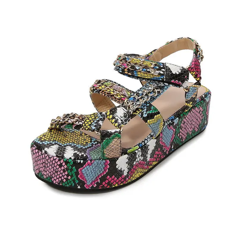2022 Leopard Platform Sandals Women Heigh Increasing Women's Sandals Med Heels Chain Fashion Sandals Ladies Thick Sole Plus Size
2022 Leopard Platform Sandals Women Heigh Increasing Women's Sandals Med Heels Chain Fashion Sandals Ladies Thick Sole Plus Size