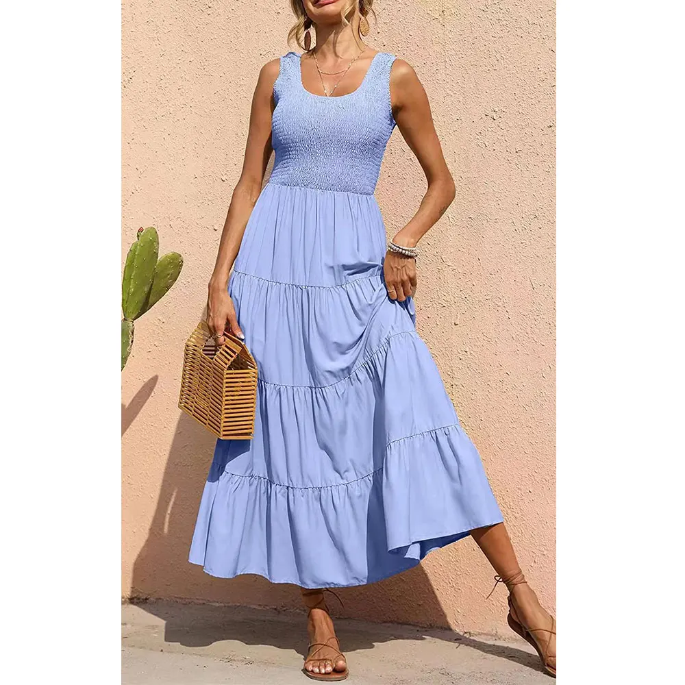 2023 New Women Dress Elegant Wedding Sleeveless Drawstring Pleated Large Hem Dress
2023 New Women Dress Elegant Wedding Sleeveless Drawstring Pleated Large Hem Dress