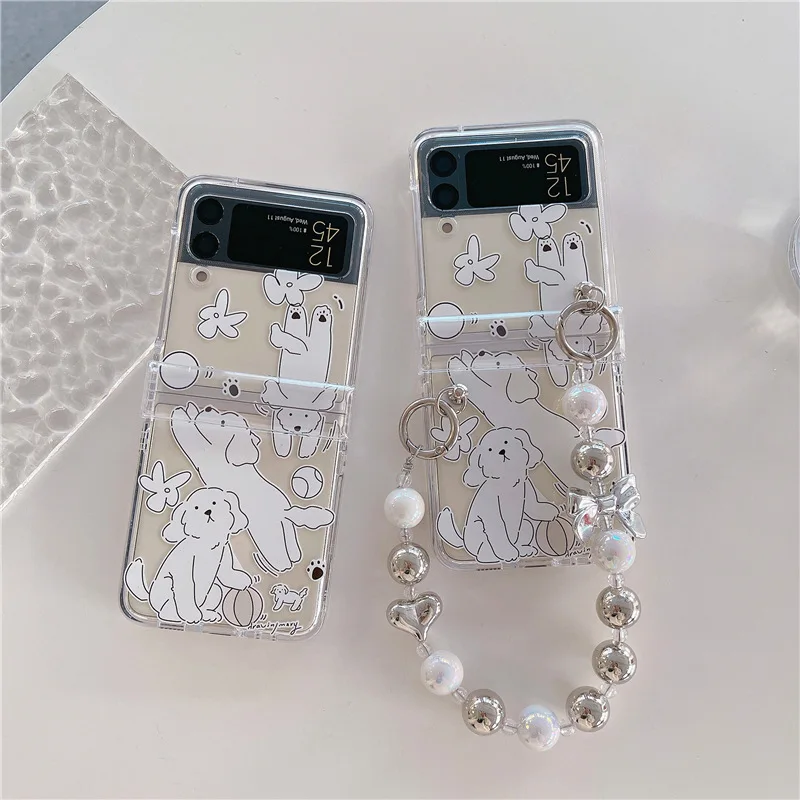 Cartoon Cute White Puppy Phone Case with Lanyard for Samsung Galaxy ZFlip 4 3 Hard Cover for ZFlip3 Zflip4 Solid Shell Bracket
Cartoon Cute White Puppy Phone Case with Lanyard for Samsung Galaxy ZFlip 4 3 Hard Cover for ZFlip3 Zflip4 Solid Shell Bracket