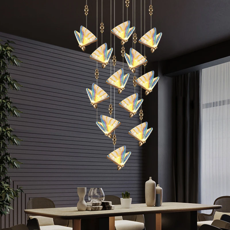 Art Led Chandelier Pendant Lamp Light Room Decor Christmas Decoration Butterfly Long Creative Rotating Stair Duplex Villa
Art Led Chandelier Pendant Lamp Light Room Decor Christmas Decoration Butterfly Long Creative Rotating Stair Duplex Villa
