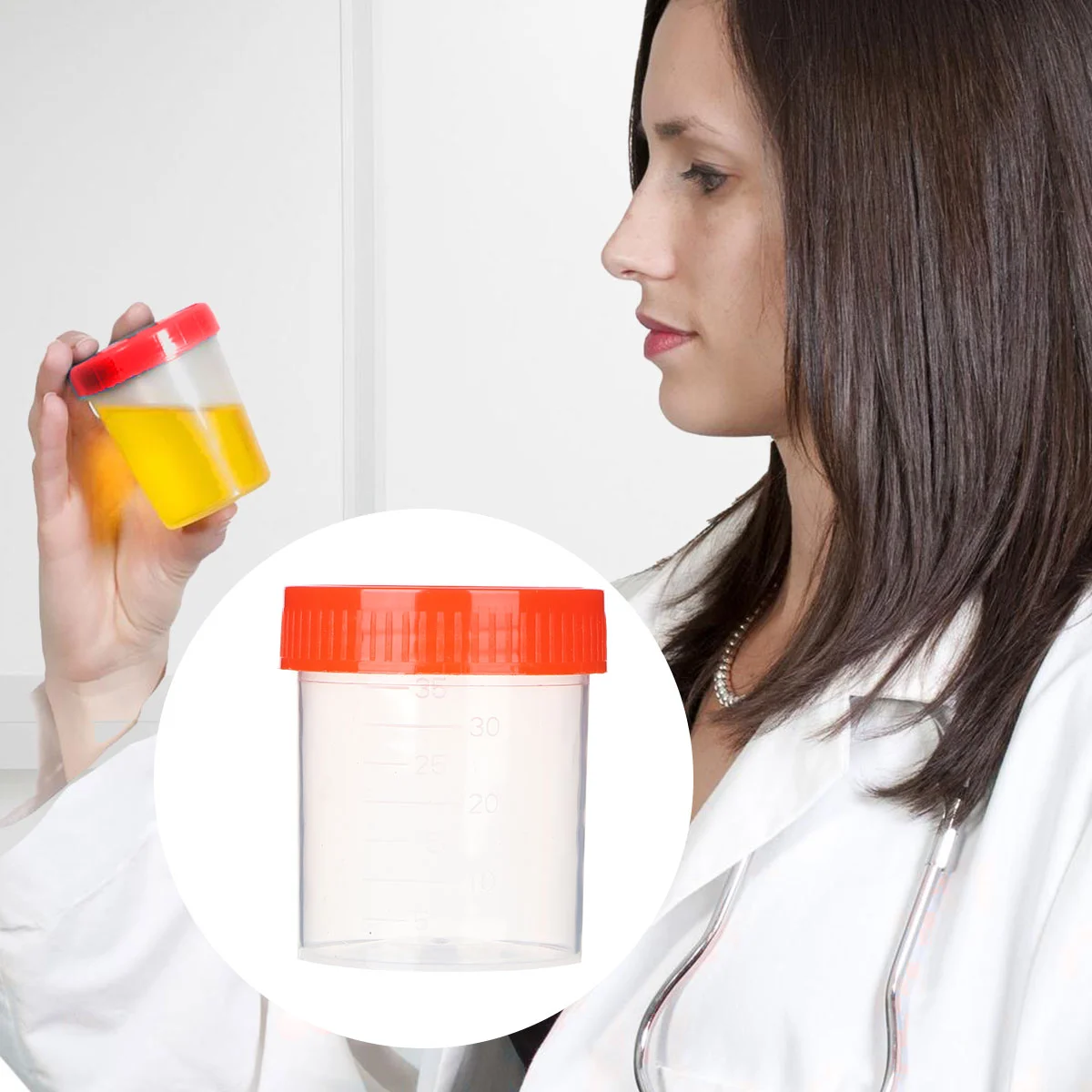 Urine Collection Sample Bottle Container Specimen Cup Sample Collection Cup Laboratory Cylinder Color Send Random
Urine Collection Sample Bottle Container Specimen Cup Sample Collection Cup Laboratory Cylinder Color Send Random