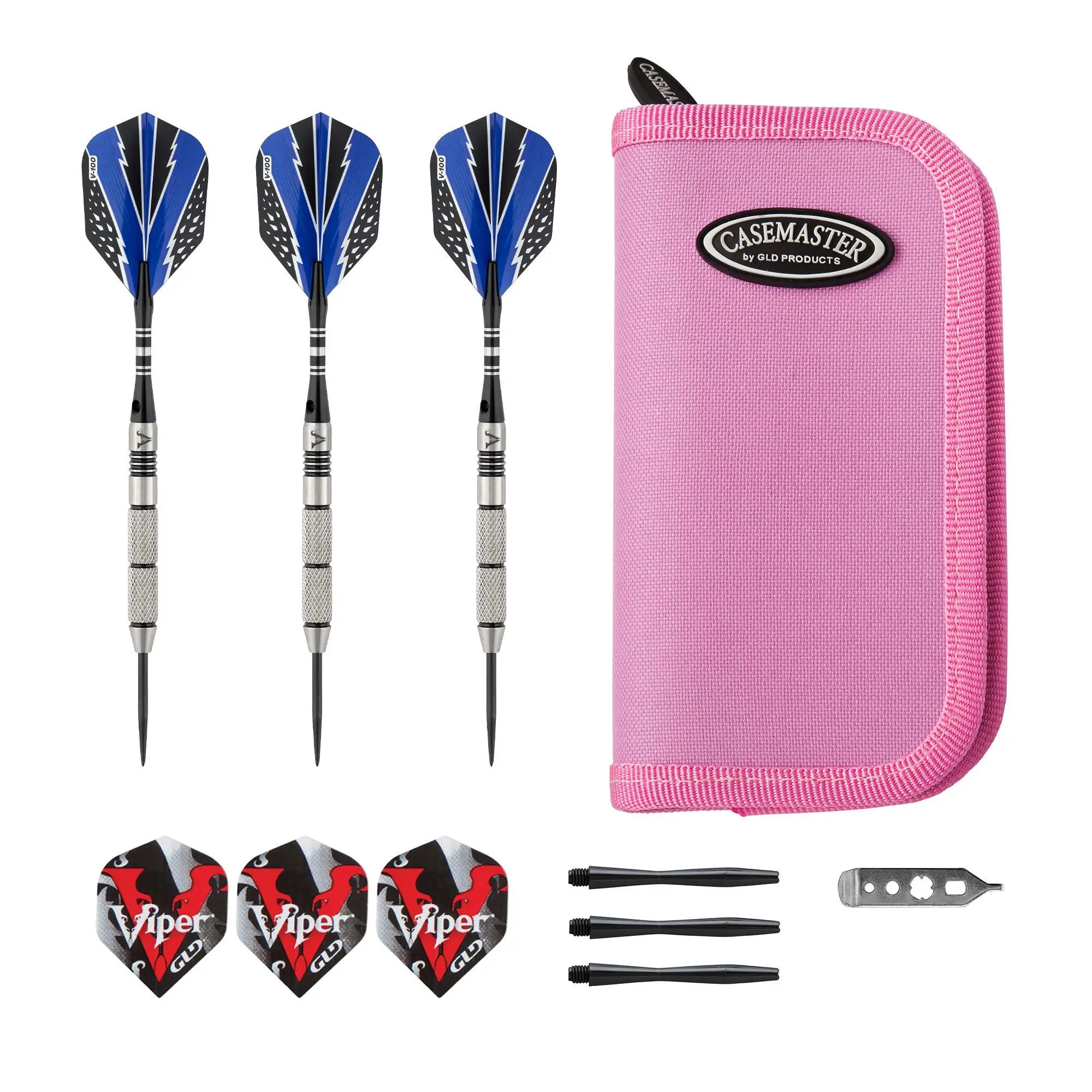 Cold Steel Tungsten Steel Tip Darts 21 Grams and Casemaster Deluxe Pink Nylon Dart Case
Cold Steel Tungsten Steel Tip Darts 21 Grams and Casemaster Deluxe Pink Nylon Dart Case