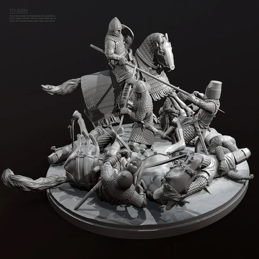 

38mm 50mm Resin model kits figure colorless and self-assembled（3D Printing ) Medieval Soldier TD-6293/3D