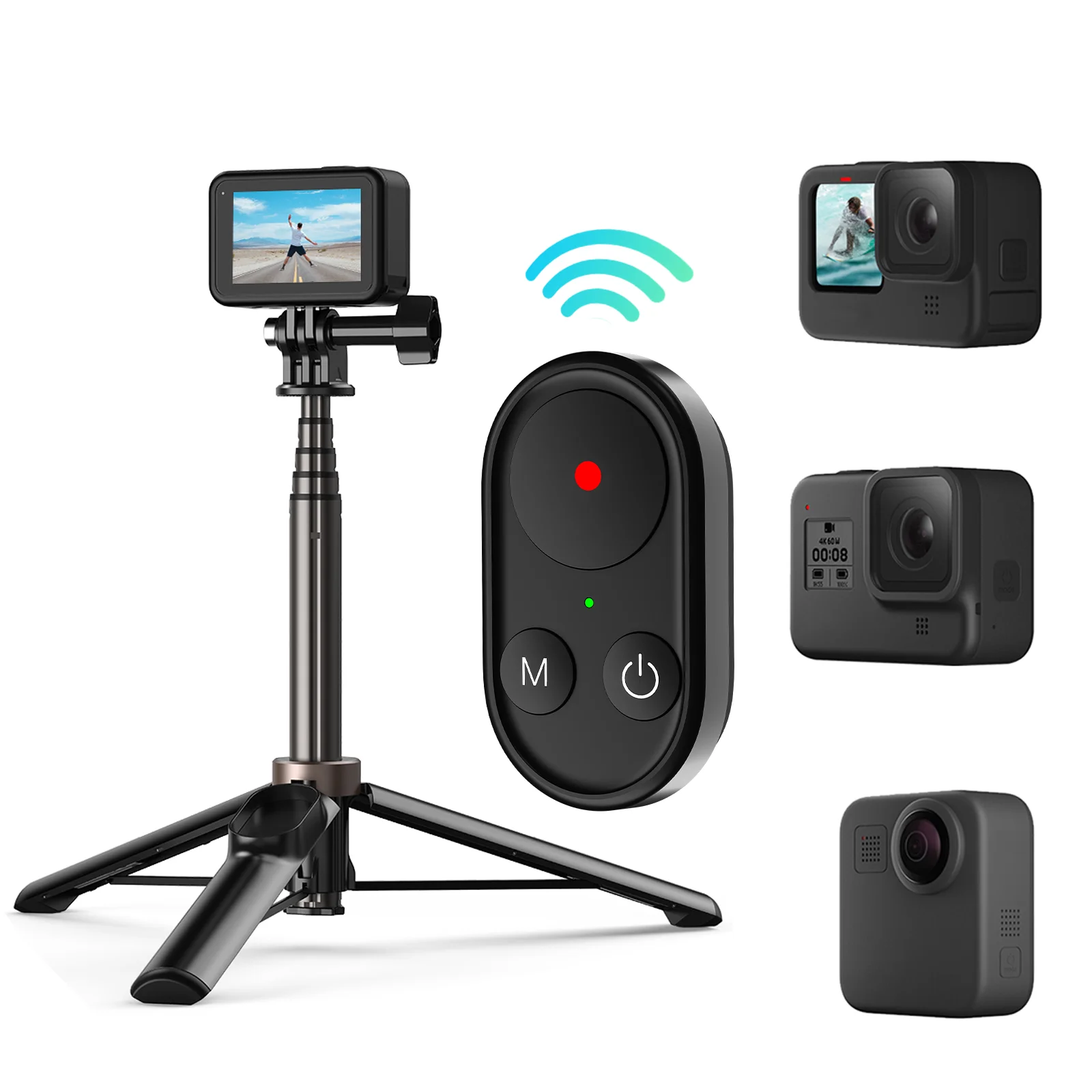 Wireless Bluetooth Remote Control Selfie Stick Tripod Clip Adapter For Gopro Hero 10 9 8 MAX Camera For Most Smartphone
Wireless Bluetooth Remote Control Selfie Stick Tripod Clip Adapter For Gopro Hero 10 9 8 MAX Camera For Most Smartphone
