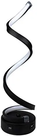Spiral Dimmable LED with 2 USB Charging Ports, LED Desk Lamp with Remote Control, Contemporary Minimalist Lighting Design, Mult
Spiral Dimmable LED with 2 USB Charging Ports, LED Desk Lamp with Remote Control, Contemporary Minimalist Lighting Design, Mult