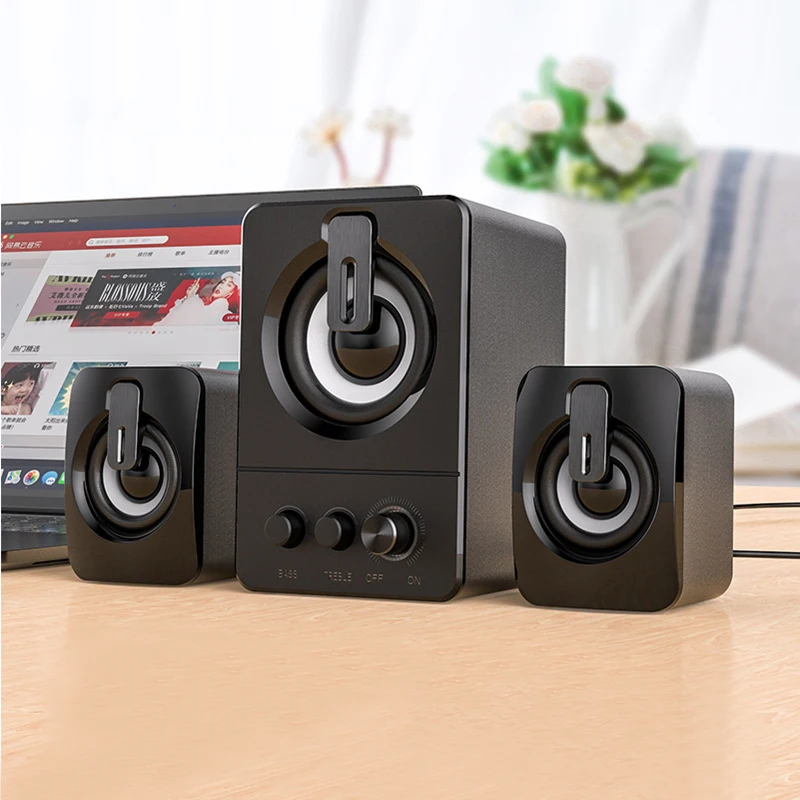 2.1 Computer Speakers 5W+3W*2 USB Powered Subwoofer Set Bass Reinforcement Stereo Wired Loudspeaker
2.1 Computer Speakers 5W+3W*2 USB Powered Subwoofer Set Bass Reinforcement Stereo Wired Loudspeaker