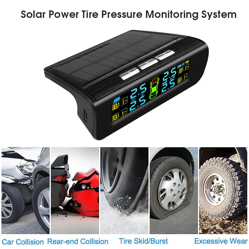 Tire Pressure Sensor Monitoring System External Sensor LCD Display Parts Replacement Solar System Built-in TPMS +4
Tire Pressure Sensor Monitoring System External Sensor LCD Display Parts Replacement Solar System Built-in TPMS +4