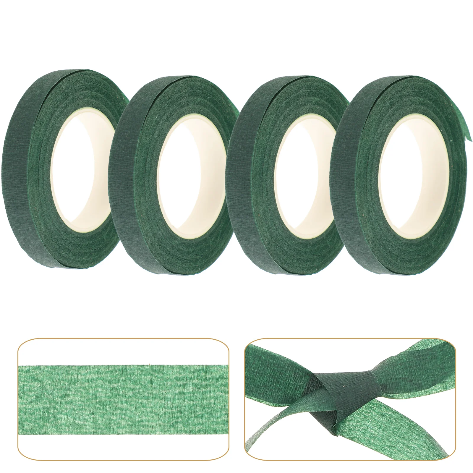 

4 Pcs Floral Tape Flower Green Washi DIY Arrangement Florist Wreath Bouquet Stem Wrapping Paper Tool Tapes Wraps