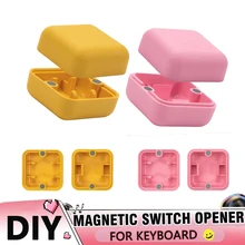 Magnetic Switch Opener For Mechanical Keyboard DIY Switch Aluminum alloy 5-Sided Sublimation Cherry Gateron Box Pink Yellow Red