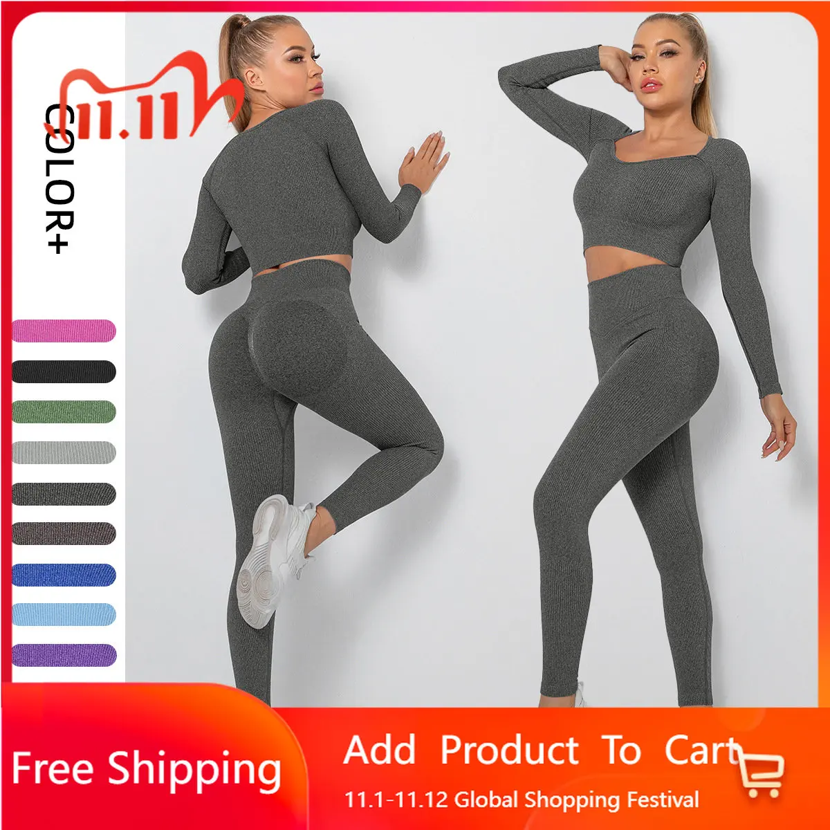 Seamless Yoga Suit Sweat Absorbing Peach Hip High Waist Fitness Pants Women's Tight Long Sleeve Sports Suit Sport Set Women
Seamless Yoga Suit Sweat Absorbing Peach Hip High Waist Fitness Pants Women's Tight Long Sleeve Sports Suit Sport Set Women
