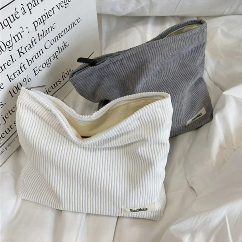 Corduroy Travel Cosmetic Bag Portable Makeup Storage Bag Purses Women Large Capacity Zipper Make Up Organizer Storage Clutch
Corduroy Travel Cosmetic Bag Portable Makeup Storage Bag Purses Women Large Capacity Zipper Make Up Organizer Storage Clutch