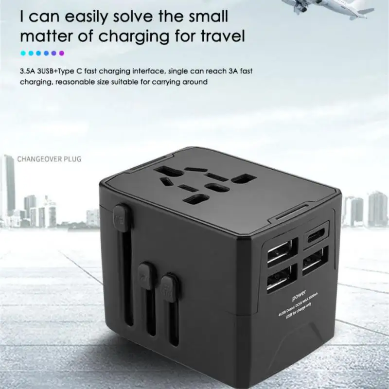 Universal Travel Adapter With 4 USB Or 3 USB Ports Portable Integrated Travel Charger And 1 Type C Wall Charger
Universal Travel Adapter With 4 USB Or 3 USB Ports Portable Integrated Travel Charger And 1 Type C Wall Charger