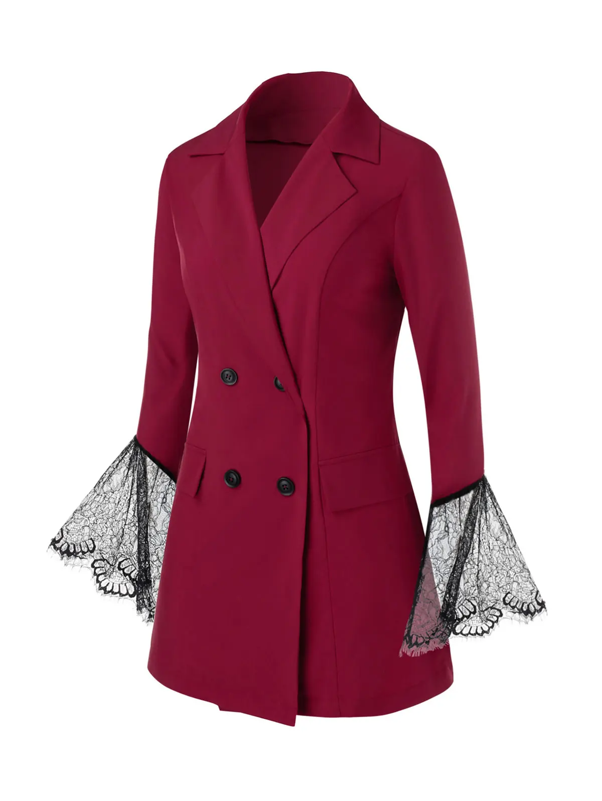 Женский блейзер с двойным рядом пуговиц, с кружевом
Женский блейзер с двойным рядом пуговиц, с кружевом