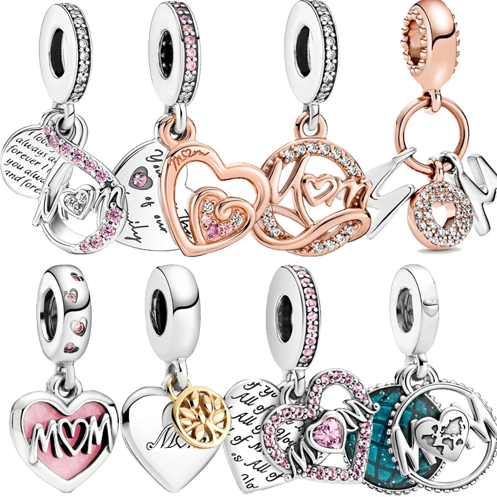 New S925 Sterling Silver Sparkling Zicon MoM Entwined Infinite Hearts Double Dangle Charm Fit Pandora Bracelet Mom Jewelry Gift
New S925 Sterling Silver Sparkling Zicon MoM Entwined Infinite Hearts Double Dangle Charm Fit Pandora Bracelet Mom Jewelry Gift