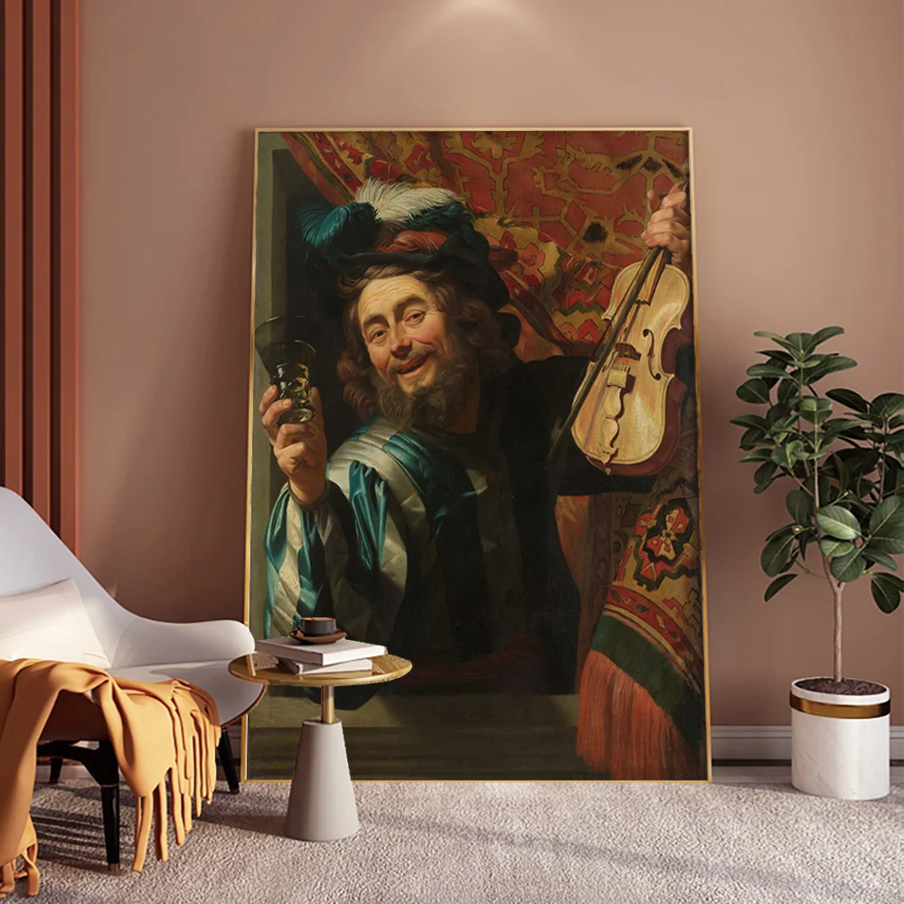 Gerard Van Honthorst Vintage Print Art Poster The Merry Fiddler Canvas Painting Home Decor Wall Stickers
Gerard Van Honthorst Vintage Print Art Poster The Merry Fiddler Canvas Painting Home Decor Wall Stickers