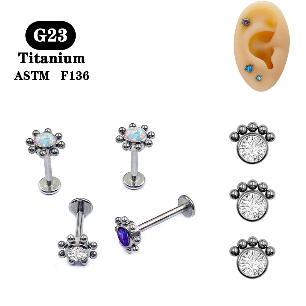 F136 Titanium Tragus Piercing Earring Jewelry and Accessories Luxury Opal Helix Puncture Ears Bodies for Women 10mm Tunnels
F136 Titanium Tragus Piercing Earring Jewelry and Accessories Luxury Opal Helix Puncture Ears Bodies for Women 10mm Tunnels