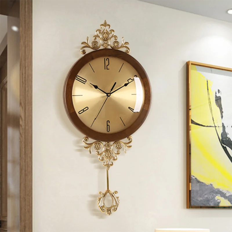 European Creative Wall Clock Copper Living Room Art Light Luxury Large Quartz Wall Clock Bedroom Reloj Pared Room Decor
European Creative Wall Clock Copper Living Room Art Light Luxury Large Quartz Wall Clock Bedroom Reloj Pared Room Decor