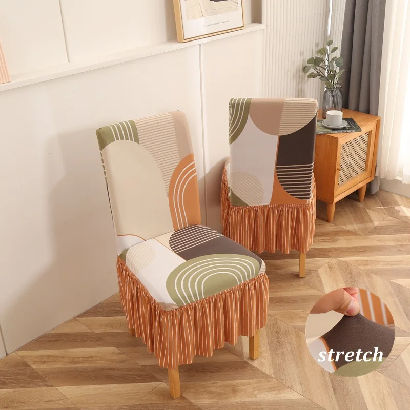 Elastic Dining Chair Cover AB Version Double Spell Chair Covers with Skirt Universal Stretch High Back Chair Case for Home Hotel
Elastic Dining Chair Cover AB Version Double Spell Chair Covers with Skirt Universal Stretch High Back Chair Case for Home Hotel