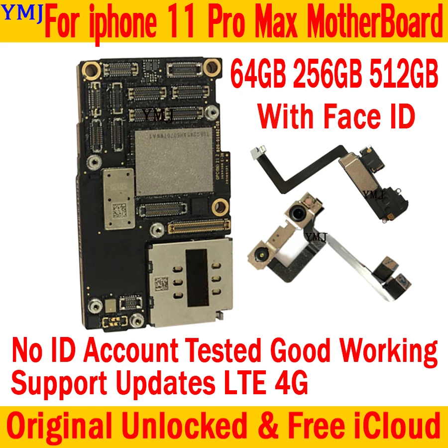 For iPhone 11 Pro Max Motherboard With IOS System Support Update Mainboard 64GB / 256GB /512GB Original Unlock Free ICloud Placa
For iPhone 11 Pro Max Motherboard With IOS System Support Update Mainboard 64GB / 256GB /512GB Original Unlock Free ICloud Placa