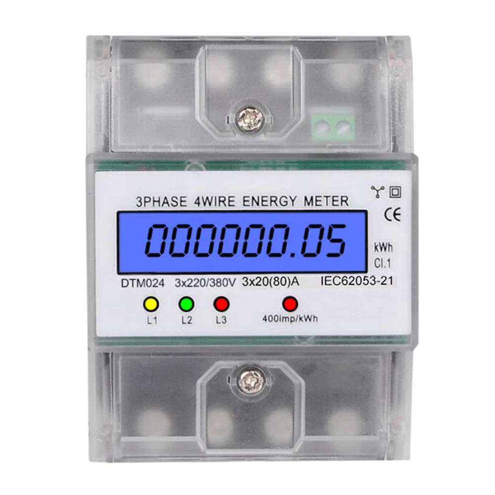 DTM024 3 Phase Electronic Energy Meter LCD Backlight Display English Power Meter DC AC 380V 220V IEC62052-11 IEC62053-21 Transpa
DTM024 3 Phase Electronic Energy Meter LCD Backlight Display English Power Meter DC AC 380V 220V IEC62052-11 IEC62053-21 Transpa